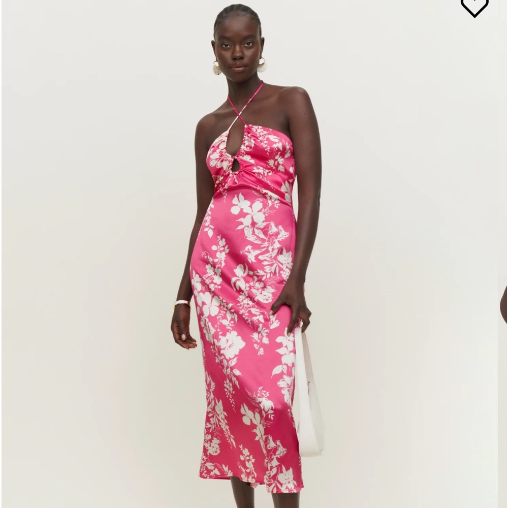 Reformation Antoni Silk Dress size 0 in Hothouse
